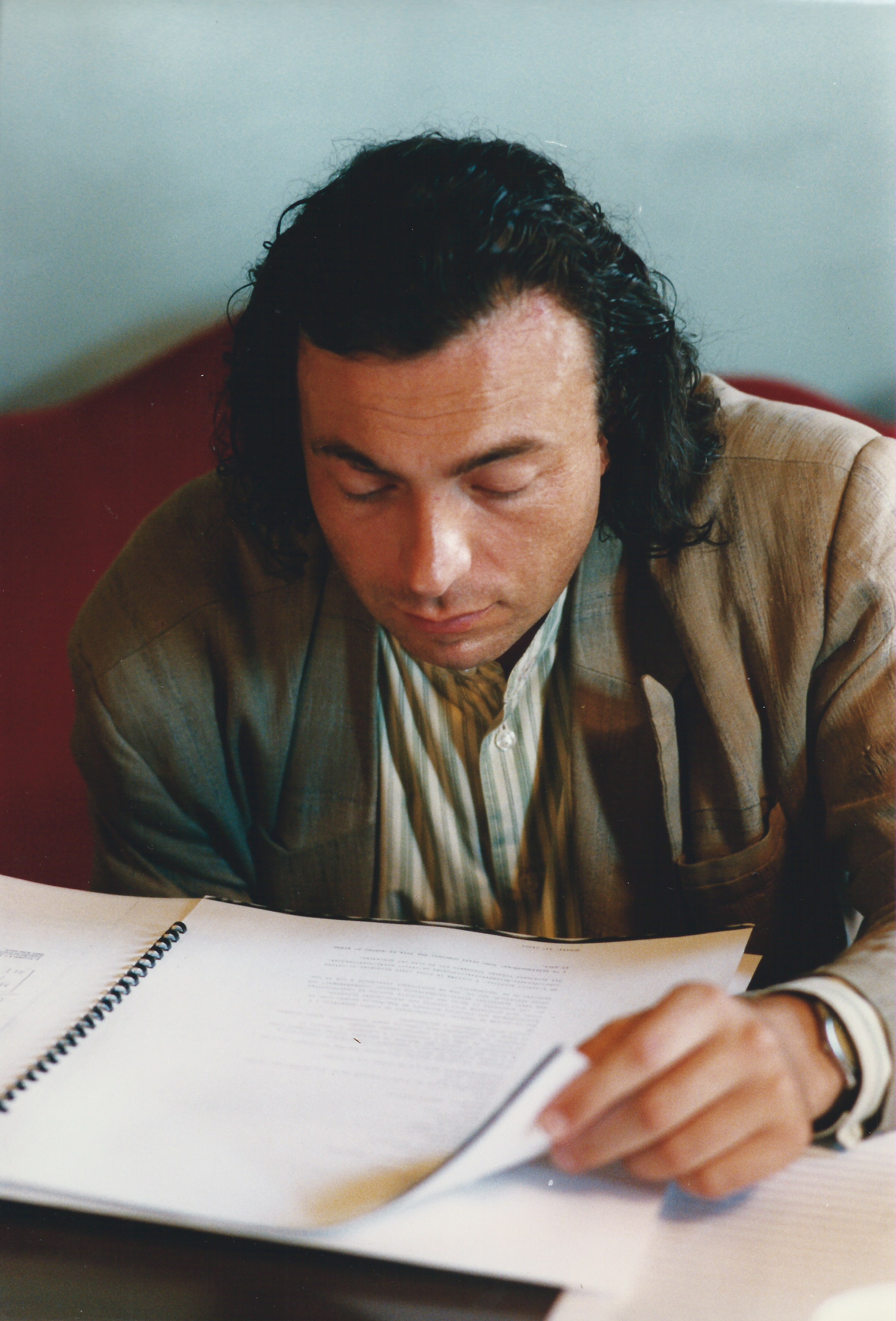 ALBERTO CAPRIOLI. JURY PANEL OF THE “2 AGOSTO” INTERNATIONAL COMPOSING COMPETITION, BOLOGNA, I EDITION 1995, PHOTO PRIMO GNANI
