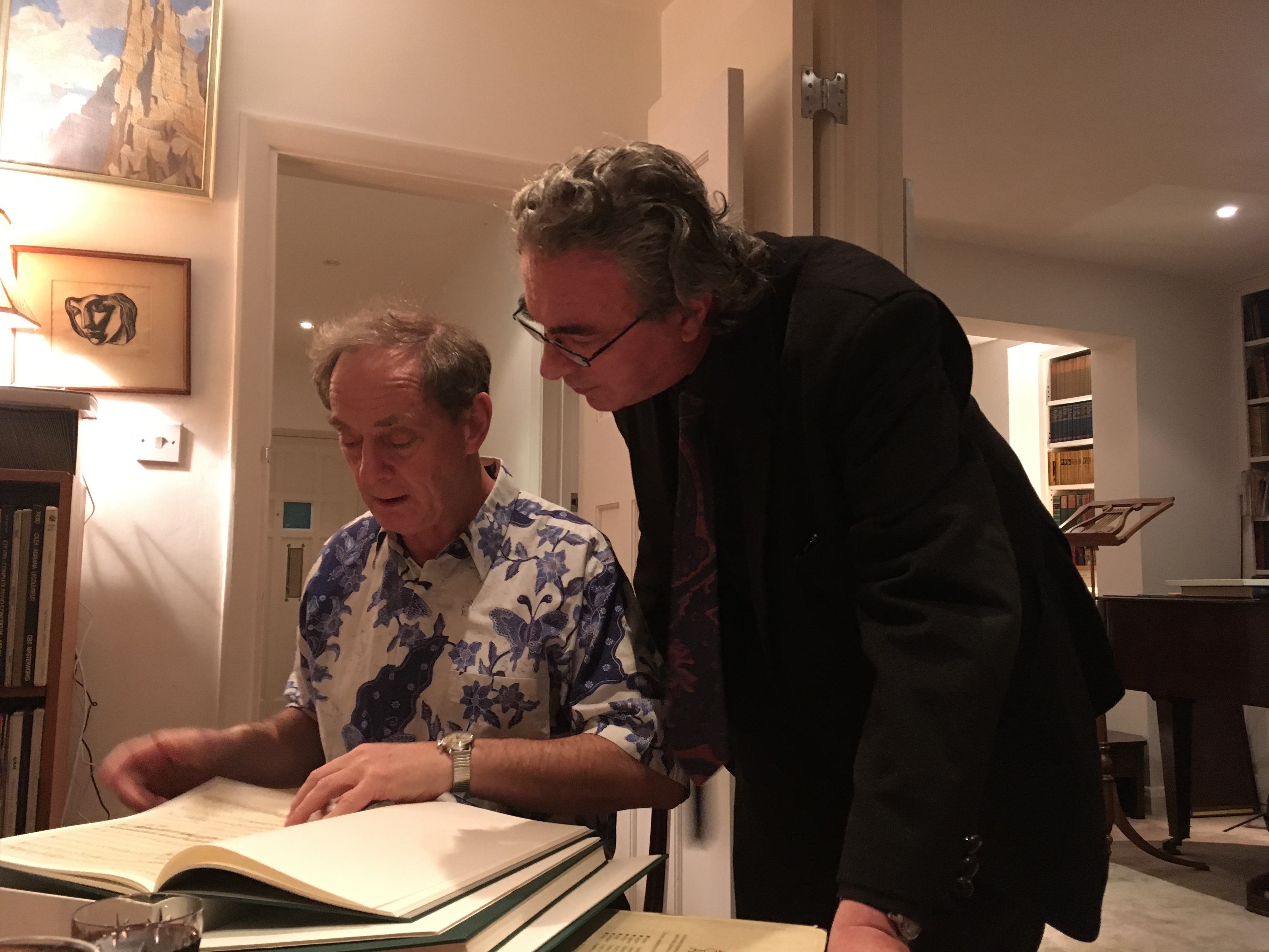 ALBERTO CAPRIOLI AND JONATHAN DEL MAR IN HIS LONDON STUDIO, JANUARY 2017