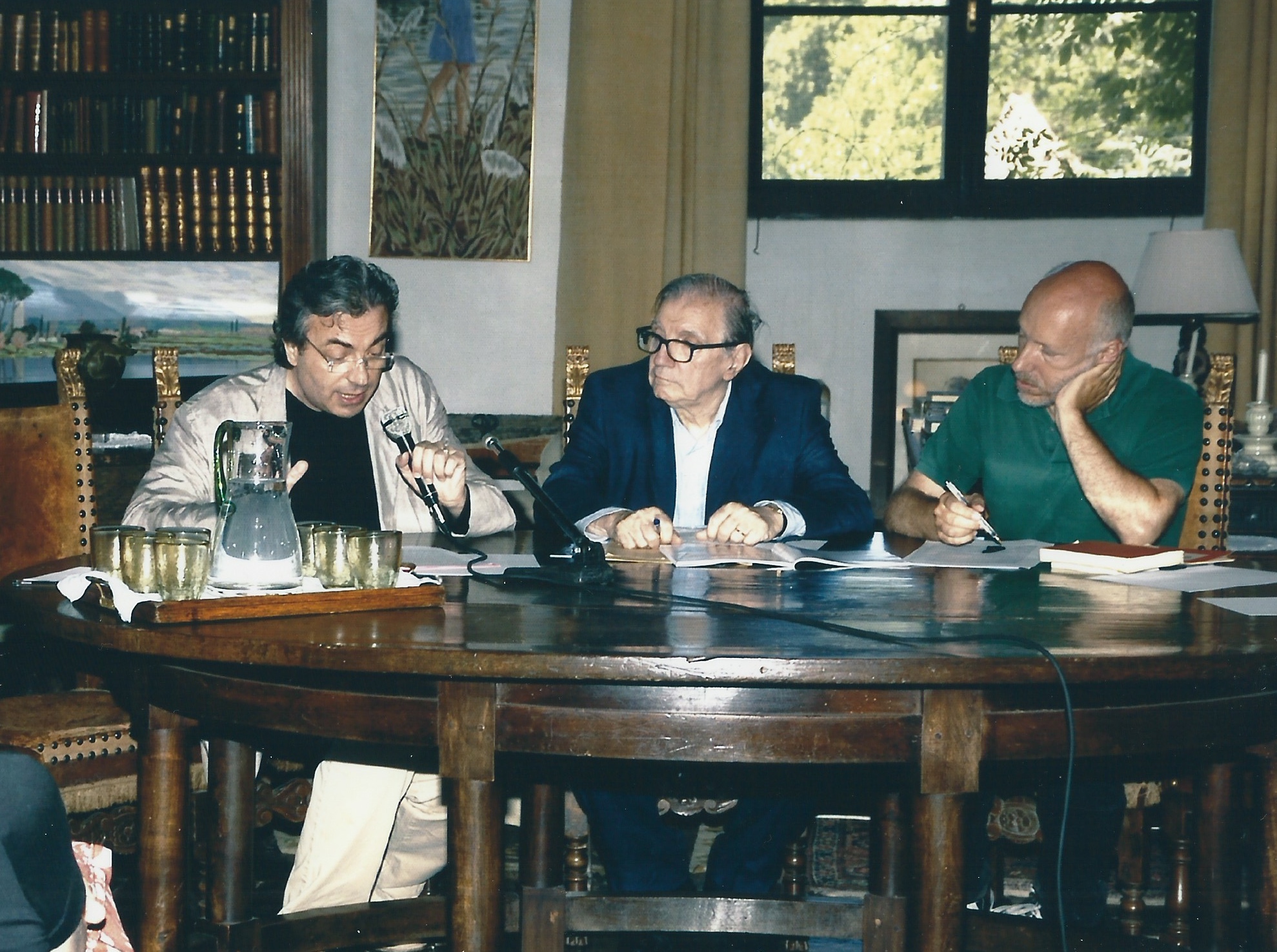 MARIO MESSINIS, ALBERTO CAPRIOLI AND STEFANO CATUCCI. SERMONETA, GIARDINI DI NINFA, JUNE 2007