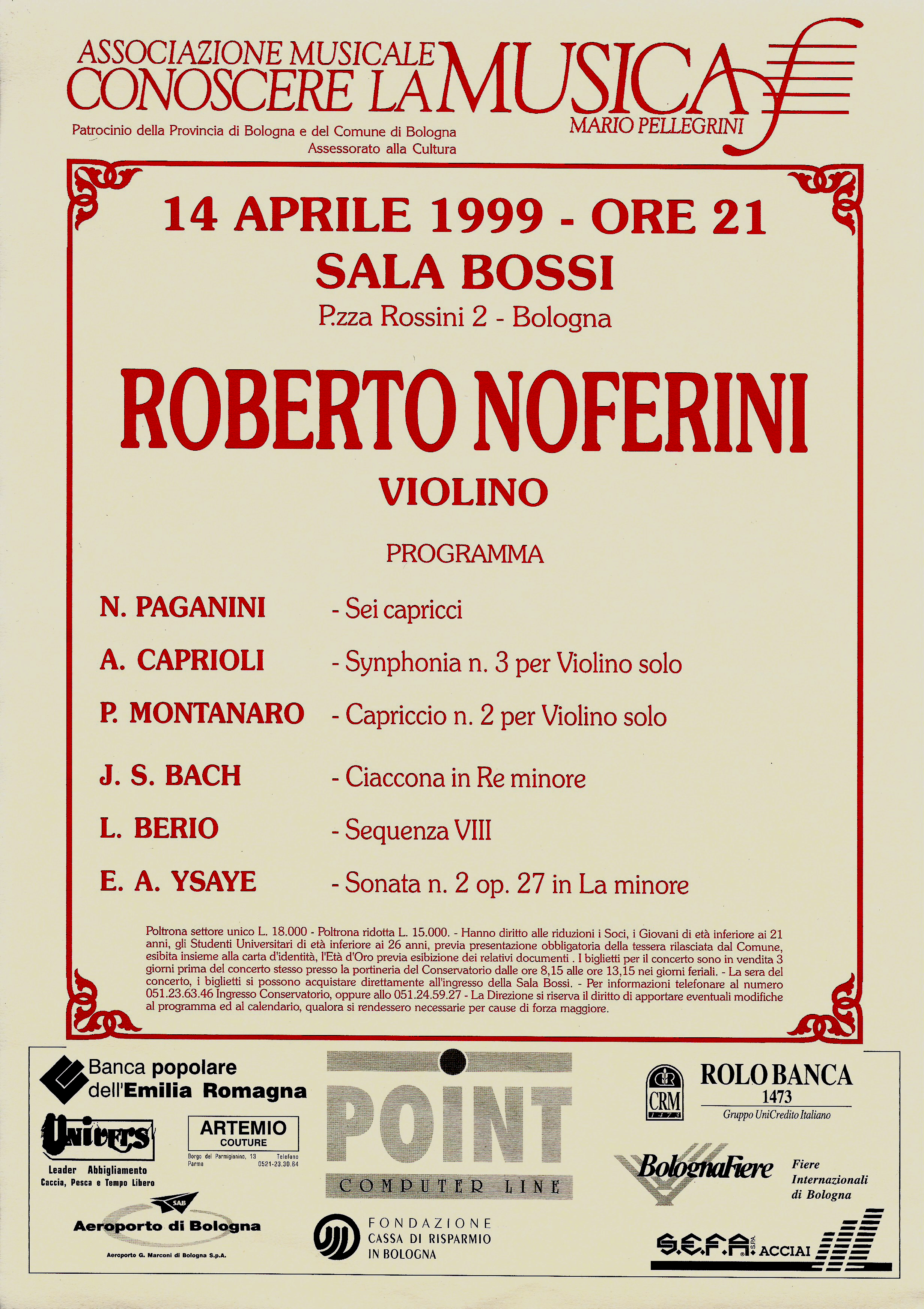 ROBERTO NOFERINI plays Alberto Caprioli, Symphonia III