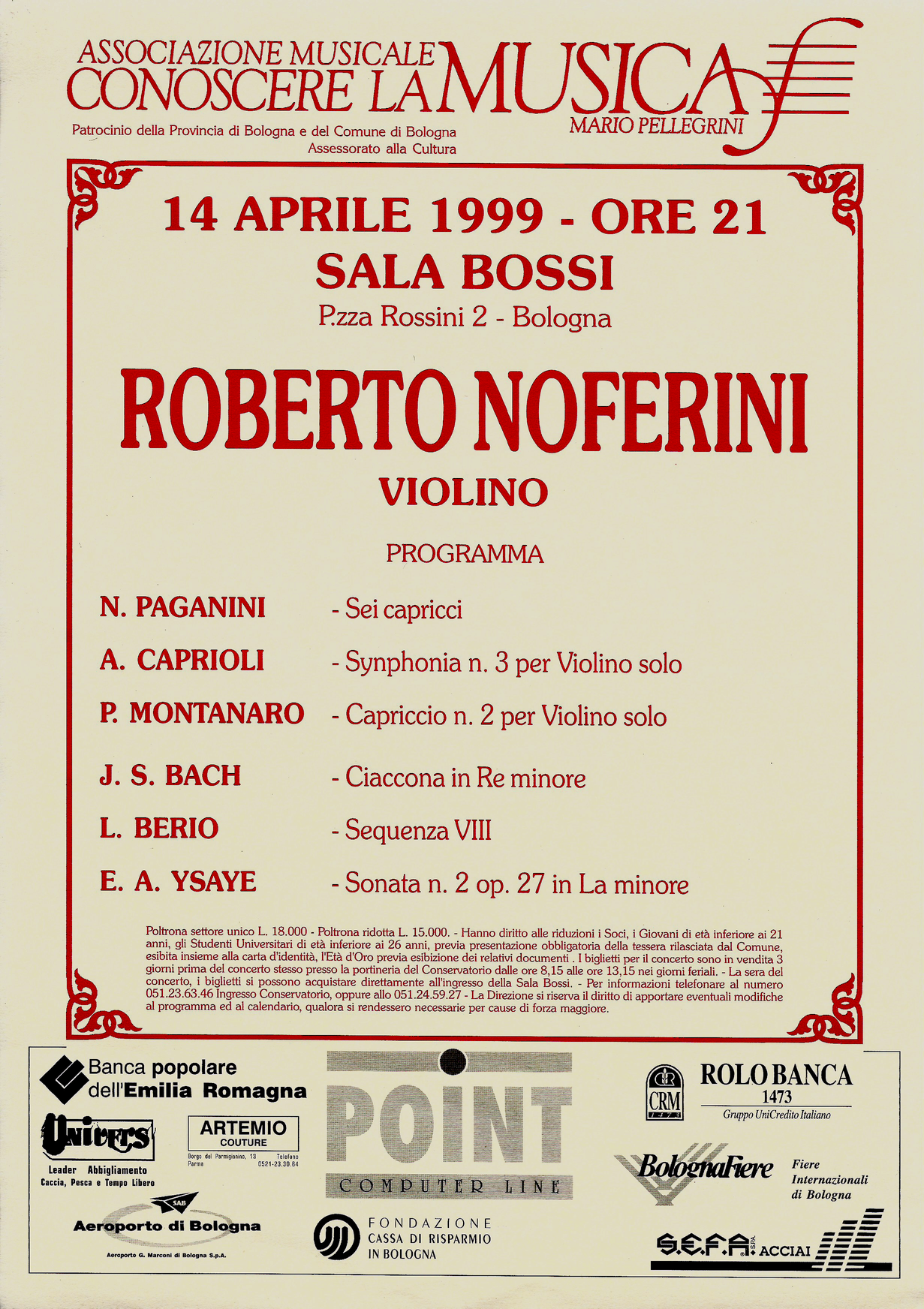 ROBERTO NOFERINI plays Alberto Caprioli, Symphonia III